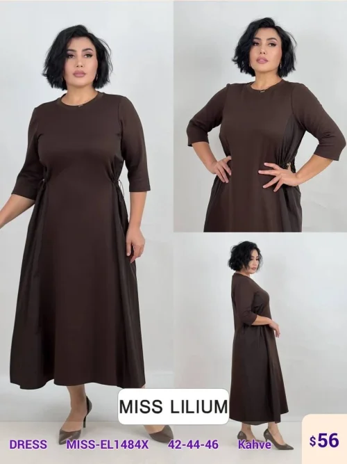 Платье MISS LILIUM (Brown, модель MISS-EL1484X) оптом