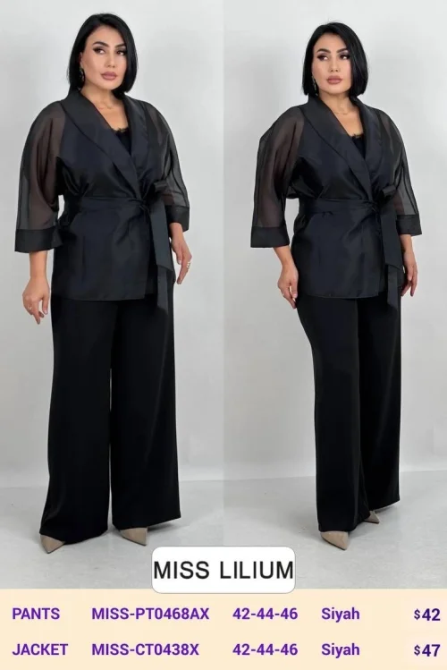 Брюки MISS LILIUM (Black, модель MISS-PT0468AX) оптом
