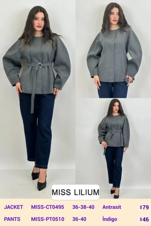 Жакет MISS LILIUM (Dark gray, модель MISS-CT0495) оптом