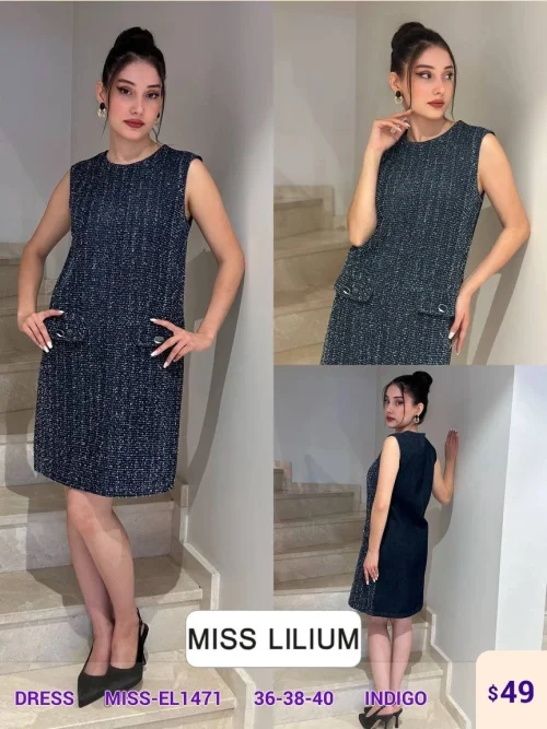 Платье MISS LILIUM (Navy, модель MISS-EL1471) оптом