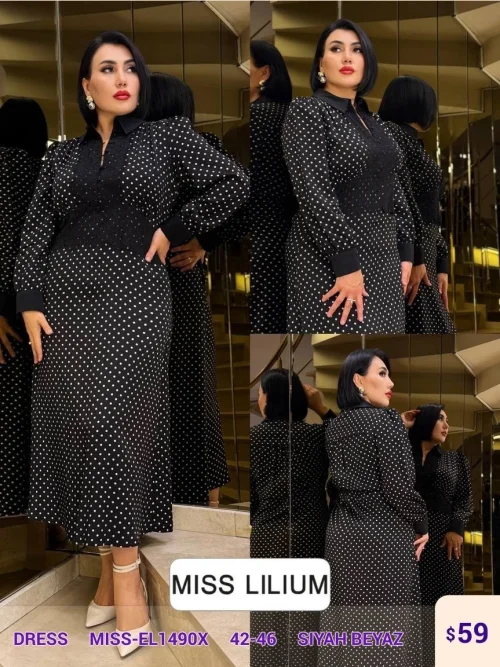 Платье MISS LILIUM (Black, модель MISS-EL1490X) оптом