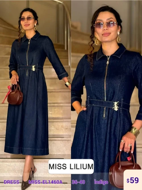 Платье MISS LILIUM (Navy, модель MISS-EL1460A) оптом