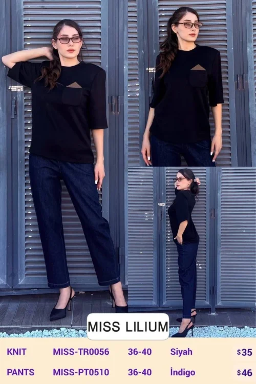 Трикотаж MISS LILIUM (Black, модель MISS-TR0056) оптом