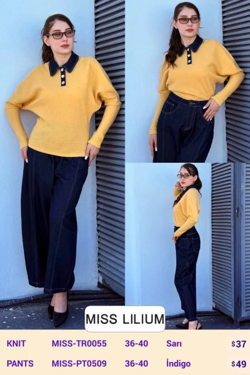 Трикотаж MISS LILIUM (Yellow, модель MISS-TR0055) оптом