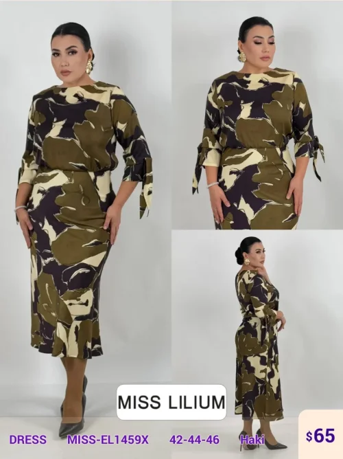 Платье MISS LILIUM (Olive, модель MISS-EL1459X) оптом