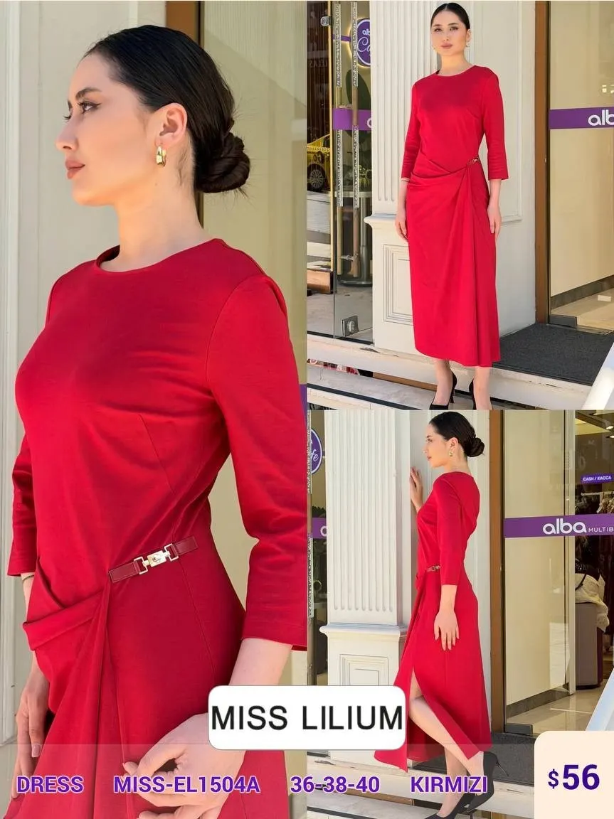 Платье MISS LILIUM (Red, модель MISS-EL1504A) оптом