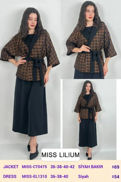 Жакет MISS LILIUM (Black, модель MISS-CT0475) оптом