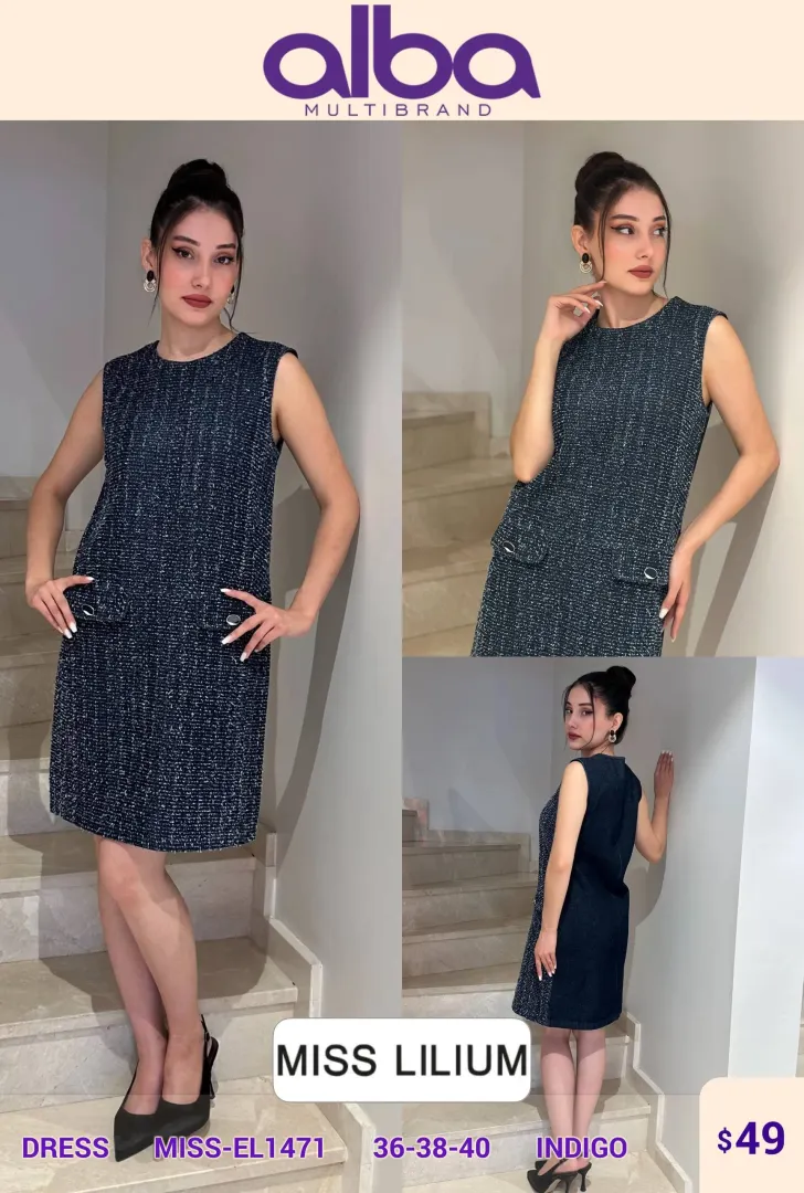 Платье MISS LILIUM (Navy, модель MISS-EL1471) оптом