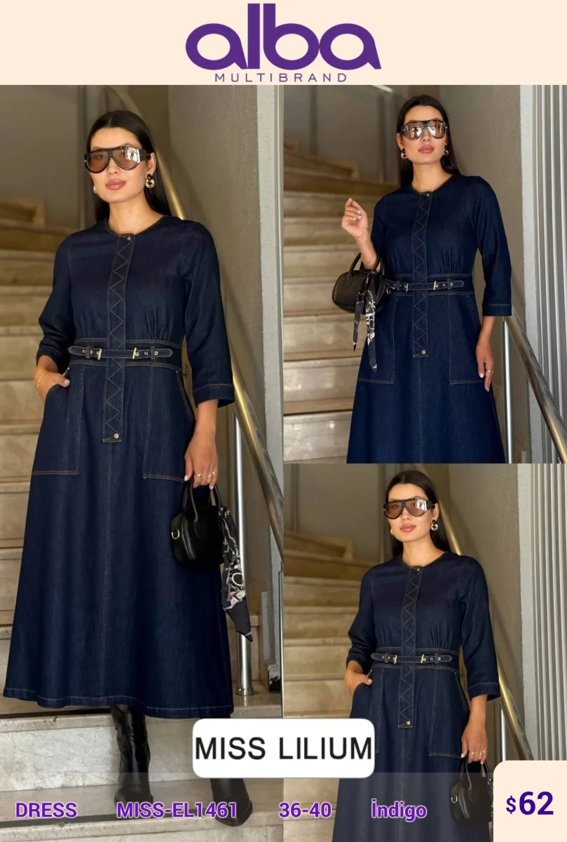 Платье MISS LILIUM (Navy, модель MISS-EL1461) оптом