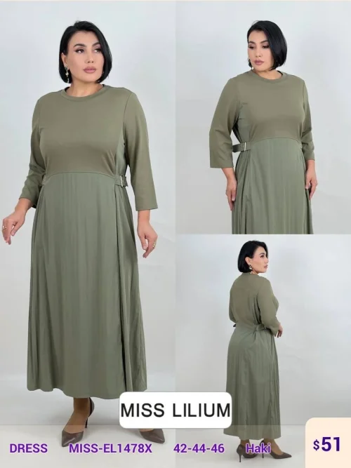 Платье MISS LILIUM (Olive, модель MISS-EL1478X) оптом