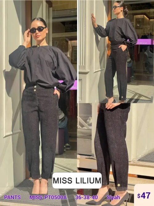 Брюки MISS LILIUM (Black, модель MISS-PT0500A) оптом
