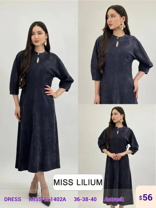 Платье MISS LILIUM (Dark gray, модель MISS-EL1402A) оптом