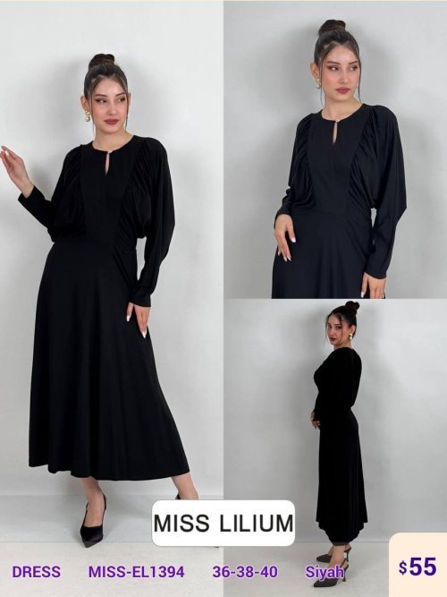 Платье MISS LILIUM (Black, модель MISS-EL1394) оптом