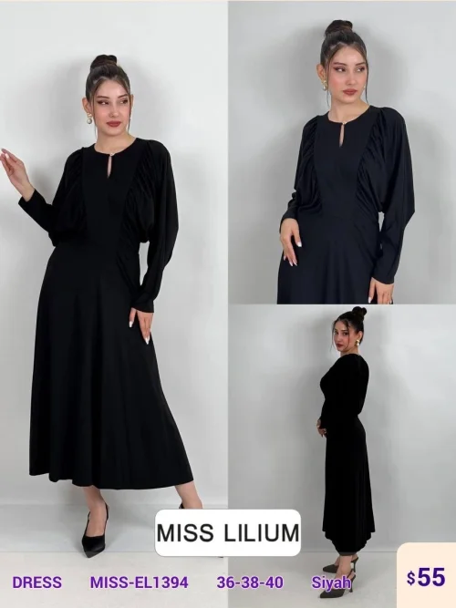 Платье MISS LILIUM (Black, модель MISS-EL1394) оптом
