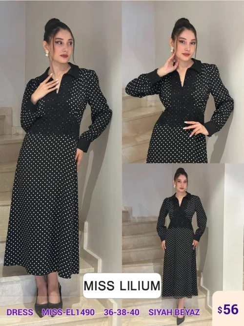Платье MISS LILIUM (Black, модель MISS-EL1490) оптом
