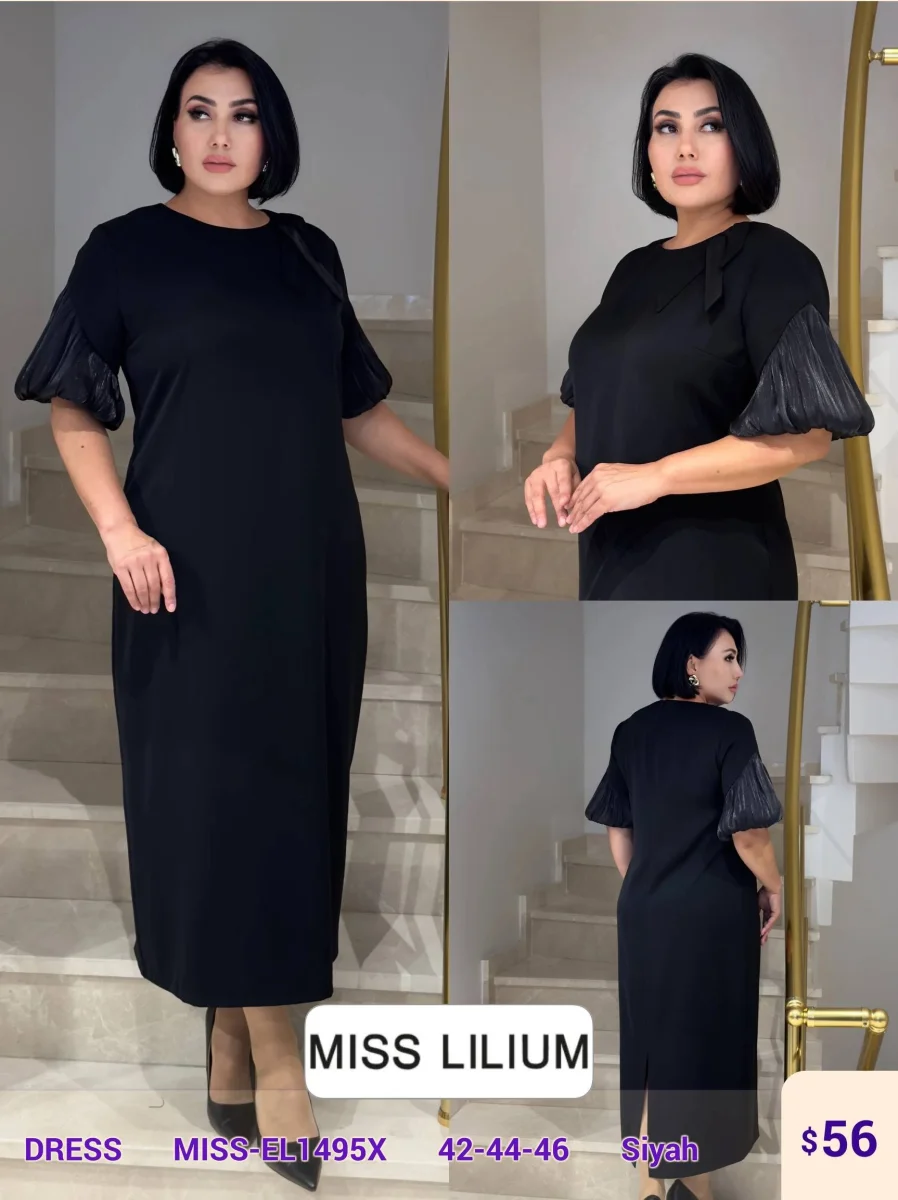 Платье MISS LILIUM (Black, модель MISS-EL1495X) оптом