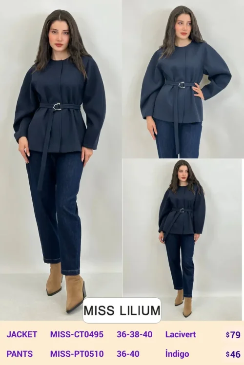 Жакет MISS LILIUM (Navy, модель MISS-CT0495) оптом