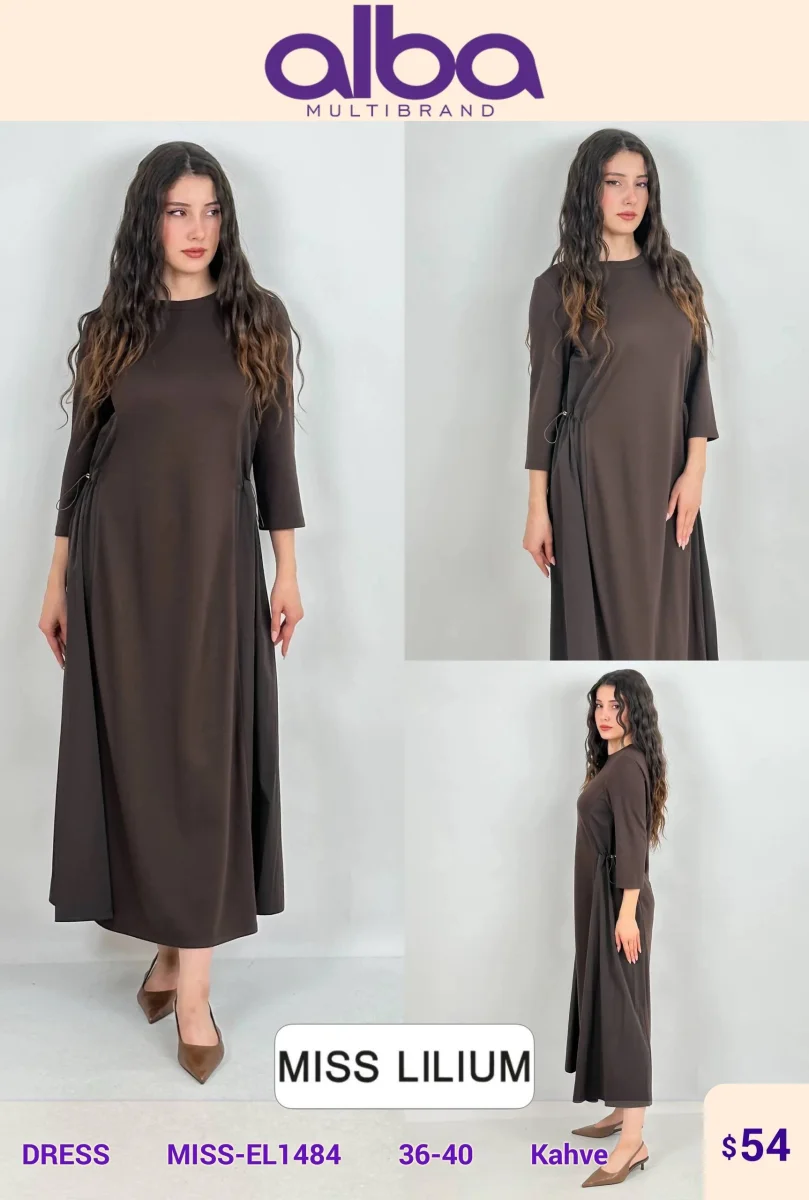 Платье MISS LILIUM (Brown, модель MISS-EL1484) оптом