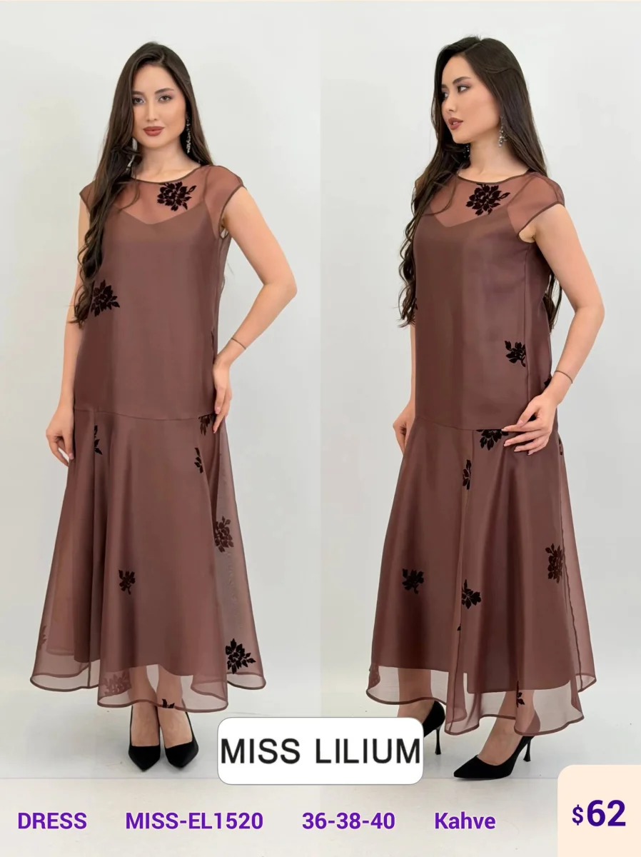 Платье MISS LILIUM (Brown, модель MISS-EL1520) оптом