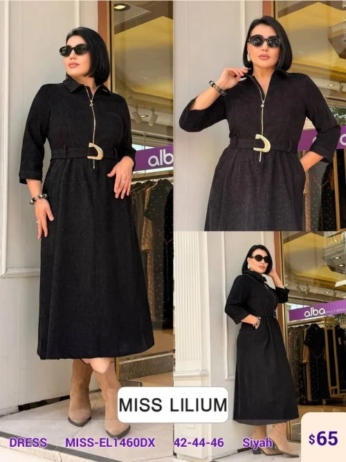 Платье MISS LILIUM (Black, модель MISS-EL1460DX) оптом