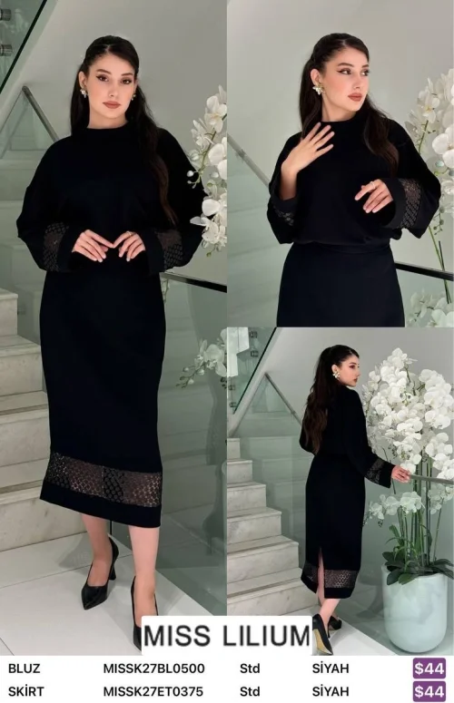 Юбка MISS LILIUM (Черный, модель ET0375) оптом