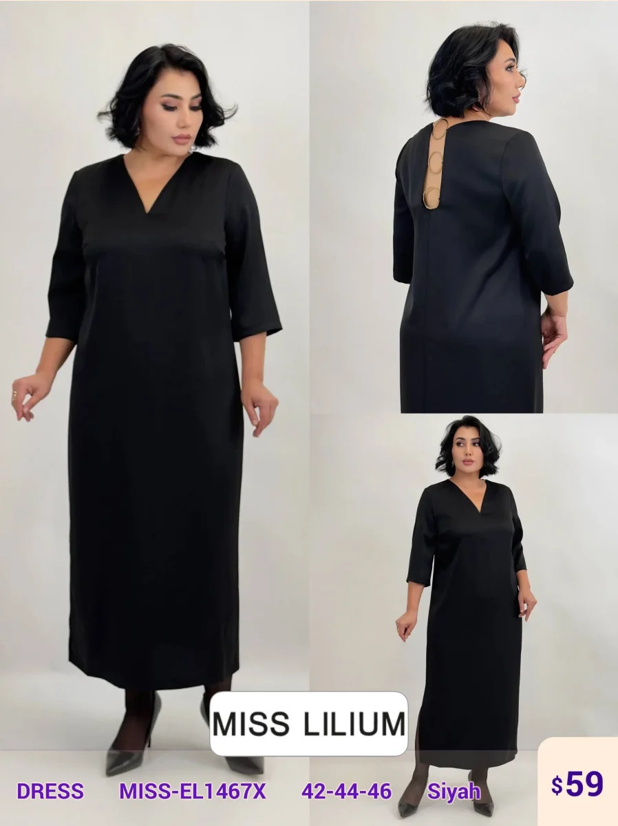 Платье MISS LILIUM (Black, модель MISS-EL1467X) оптом