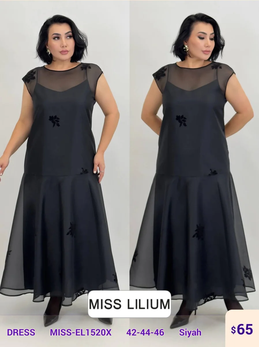 Платье MISS LILIUM (Black, модель MISS-EL1520X) оптом