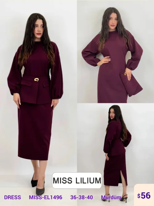 Платье MISS LILIUM (Purple, модель MISS-EL1496) оптом