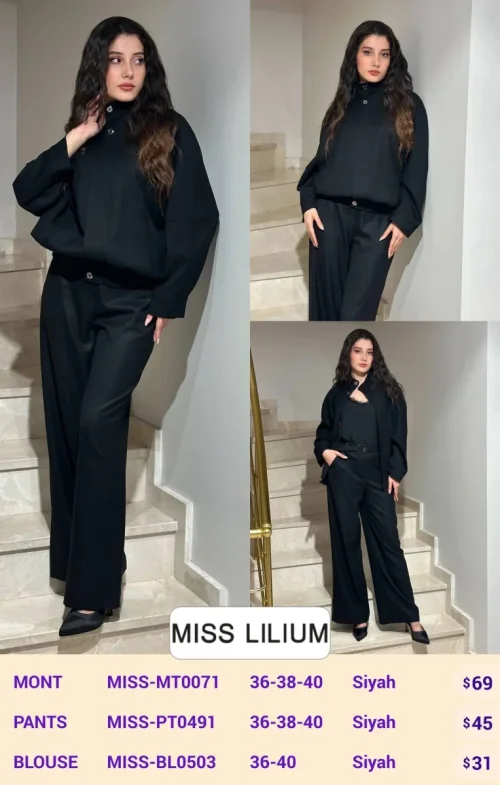 Брюки MISS LILIUM (Black, модель MISS-PT0491) оптом