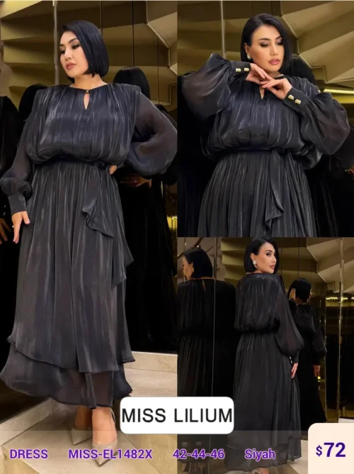 Платье MISS LILIUM (Black, модель MISS-EL1482X) оптом