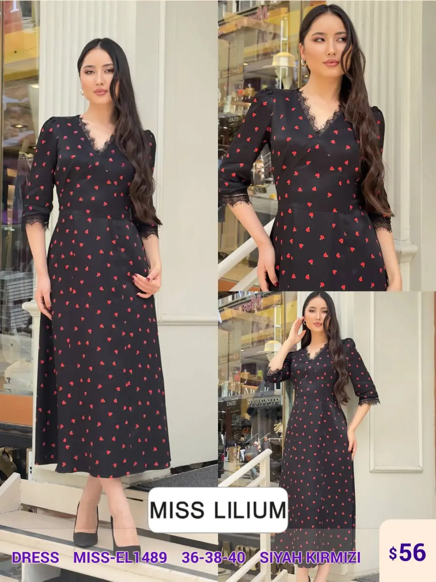 Платье MISS LILIUM (Black, модель MISS-EL1489) оптом