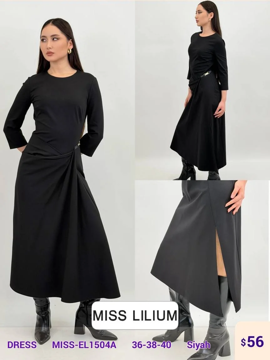 Платье MISS LILIUM (Black, модель MISS-EL1504A) оптом