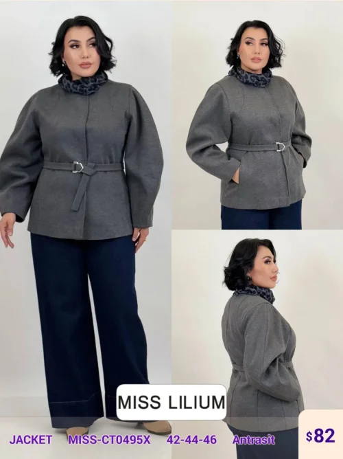 Жакет MISS LILIUM (Dark gray, модель MISS-CT0495X) оптом
