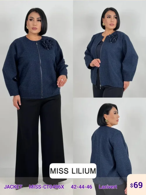 Жакет MISS LILIUM (Navy, модель MISS-CT0496X) оптом