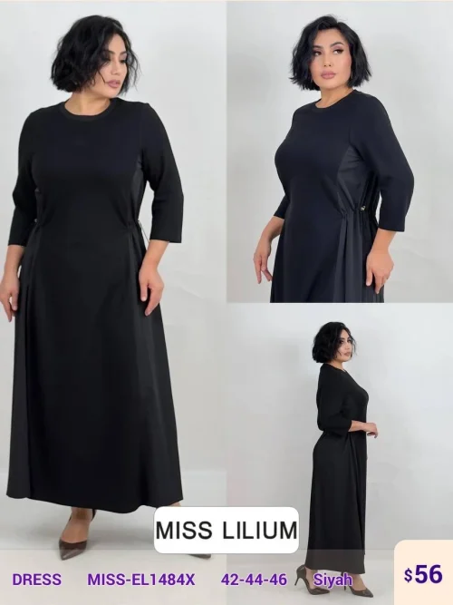 Платье MISS LILIUM (Black, модель MISS-EL1484X) оптом