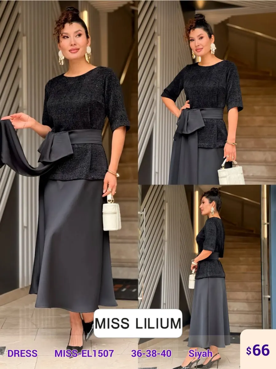 Платье MISS LILIUM (Black, модель MISS-EL1507) оптом