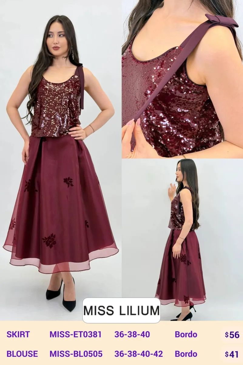 Блузка MISS LILIUM (Burgundy, модель MISS-BL0505) оптом