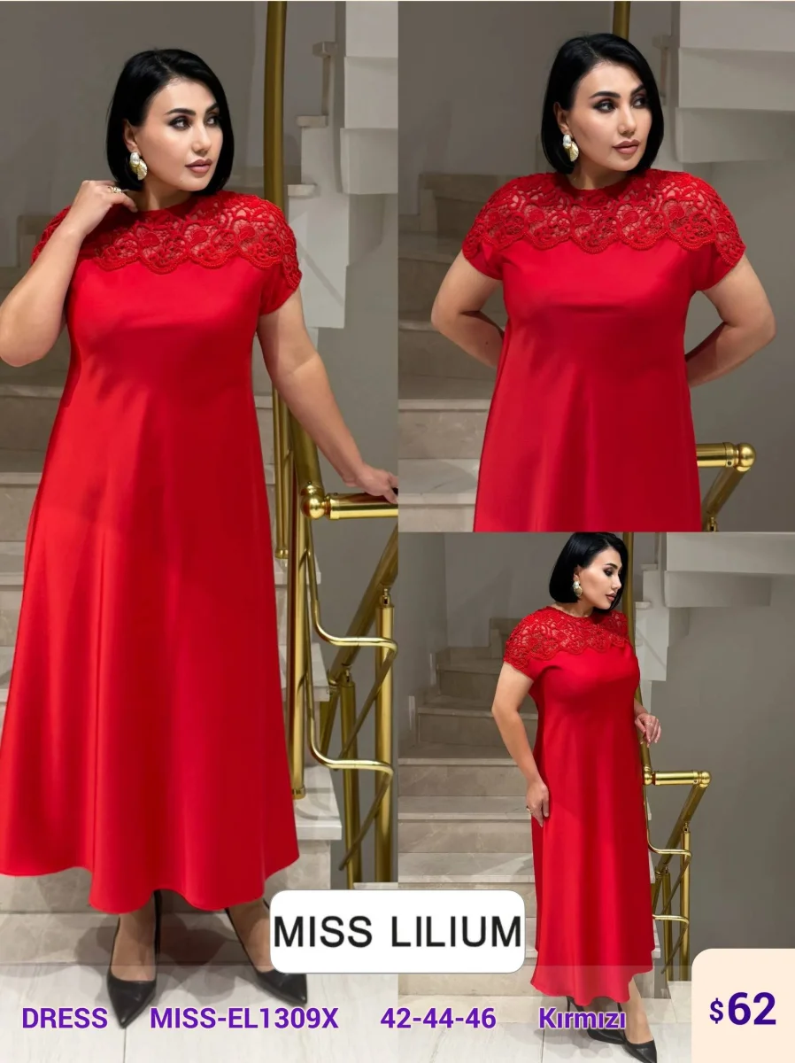 Платье MISS LILIUM (Red, модель MISS-EL1309X) оптом