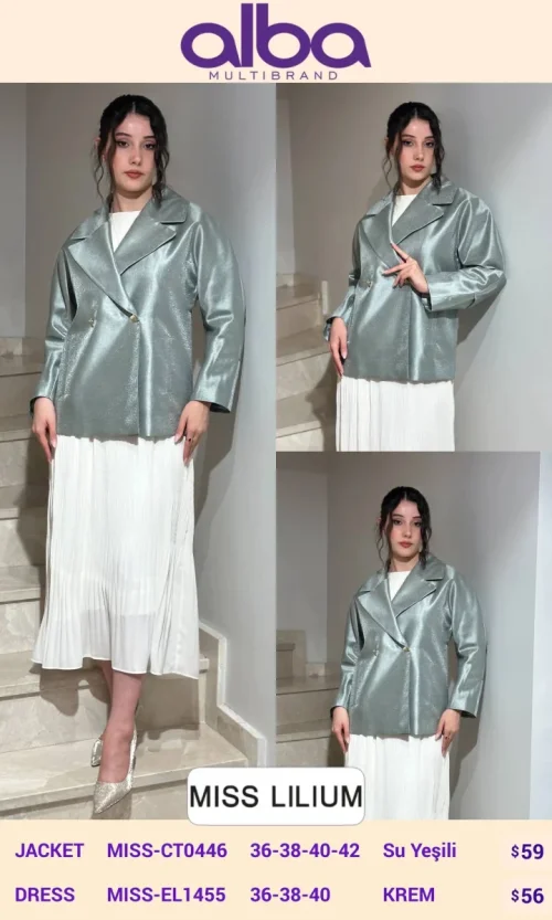 Жакет MISS LILIUM (Turquoise, модель MISS-CT0446) оптом