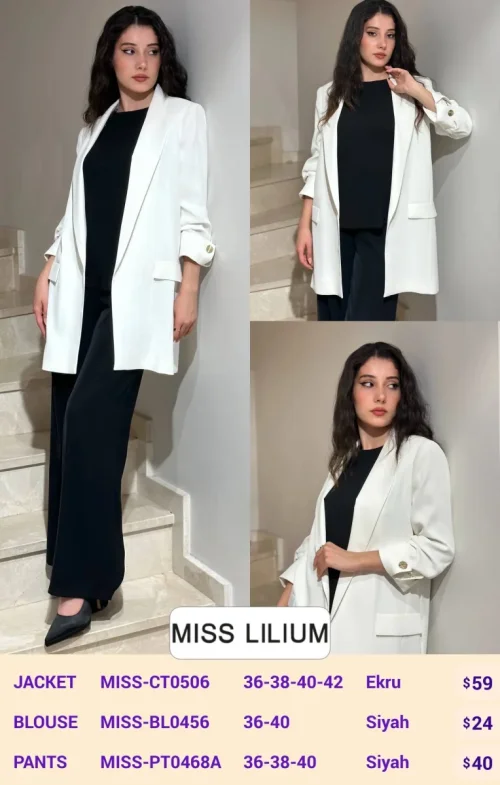 Блузка MISS LILIUM (Black, модель MISS-BL0456) оптом