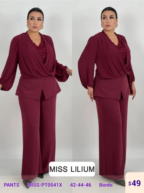 Брюки MISS LILIUM (Burgundy, модель MISS-PT0541X) оптом