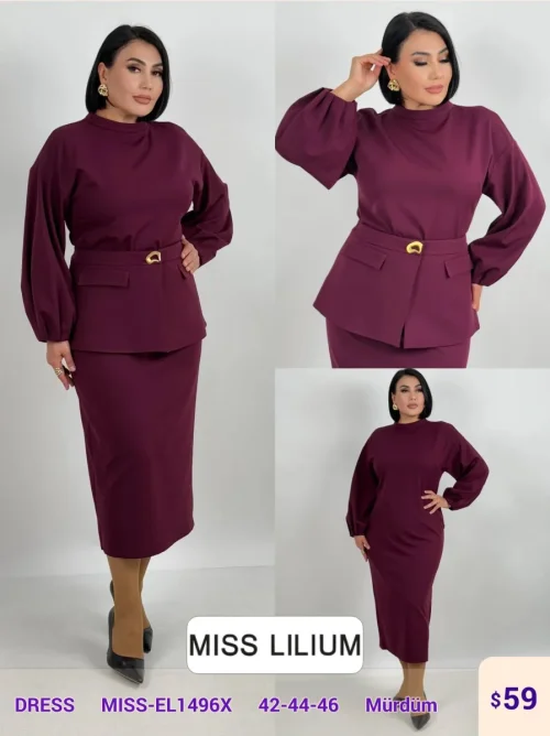 Платье MISS LILIUM (Purple, модель MISS-EL1496X) оптом