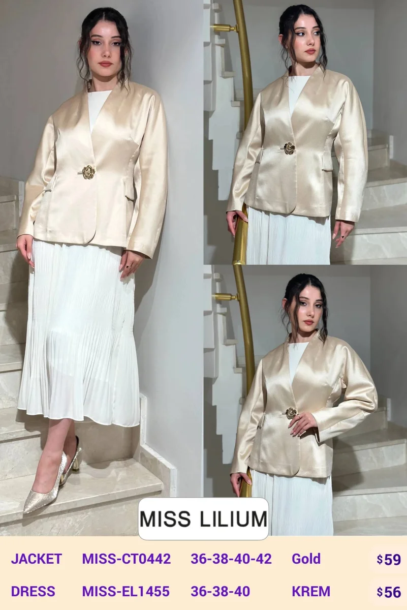 Платье MISS LILIUM (Cream, модель MISS-EL1455) оптом