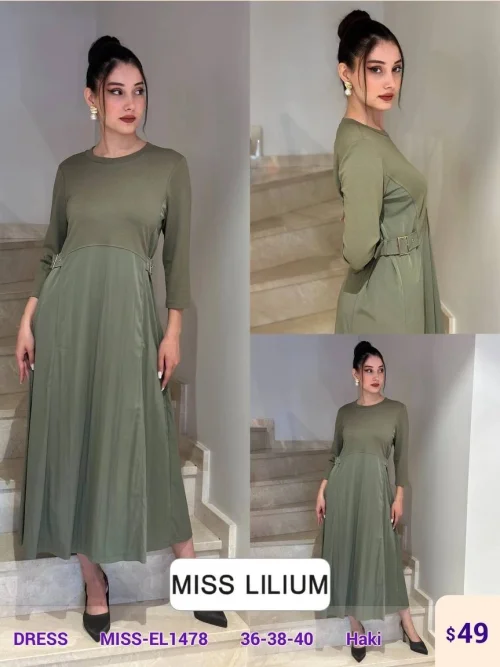 Платье MISS LILIUM (Olive, модель MISS-EL1478) оптом