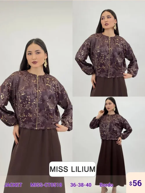 Жакет MISS LILIUM (Burgundy, модель MISS-CT0518) оптом