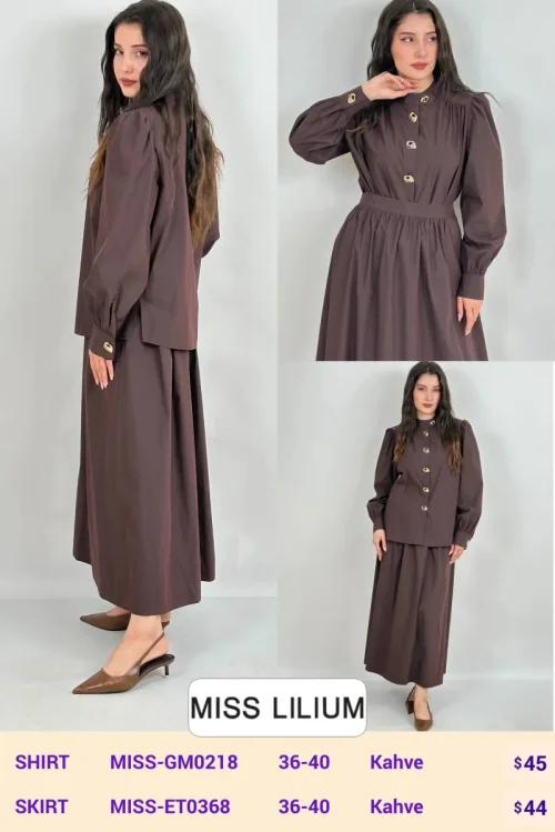 Рубашка MISS LILIUM (Brown, модель MISS-GM0218) оптом