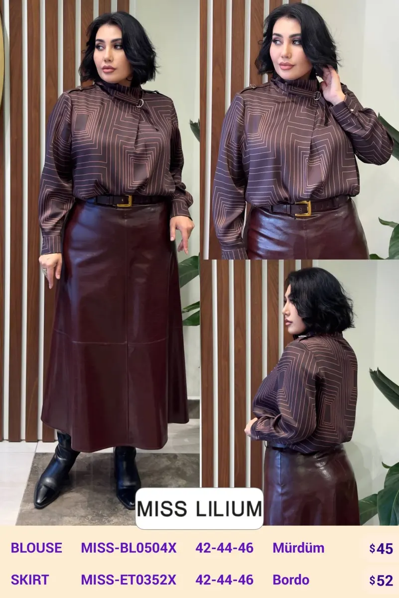 Блузка MISS LILIUM (Purple, модель MISS-BL0504X) оптом