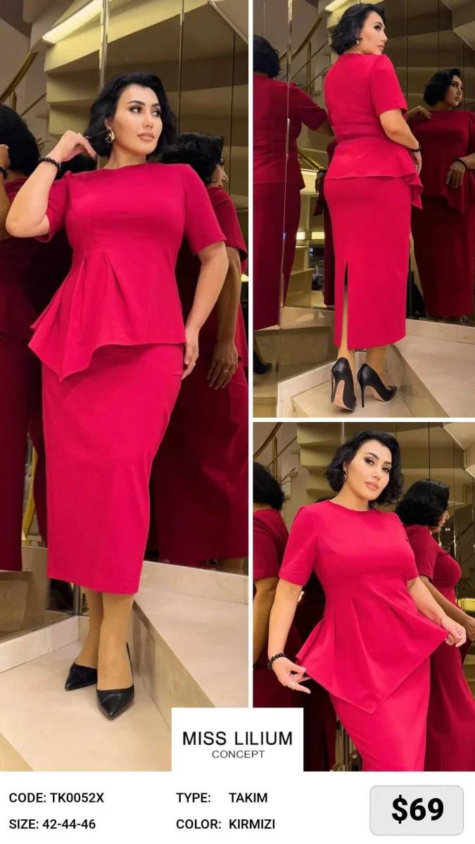 Костюмы и комплекты MISS LILIUM (Red, модель TK0052X) оптом