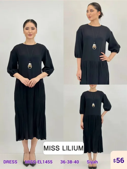 Платье MISS LILIUM (Black, модель MISS-EL1455) оптом
