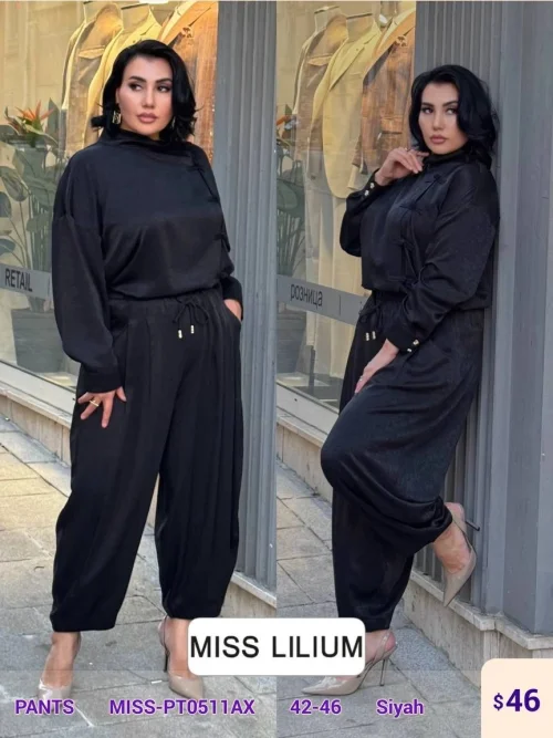 Брюки MISS LILIUM (Black, модель MISS-PT0511AX) оптом